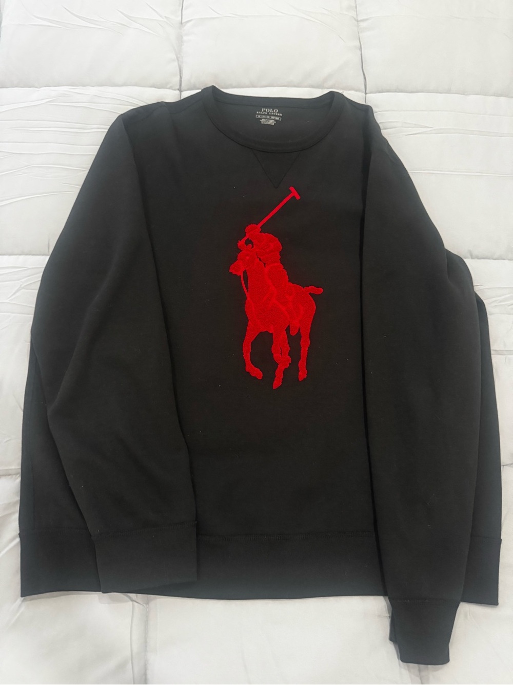 Polo by Ralph Lauren Black Crewneck with Red Pony